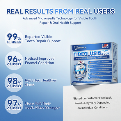 𝑮𝒍𝒊𝒎𝒎𝒆𝒓𝒍𝒚® 🎋 Tideglusib Fast‑Dissolving Tooth & Gum Repair Oral Strips(Supports tooth repair and helps relieve gum discomfort and other common oral concerns)