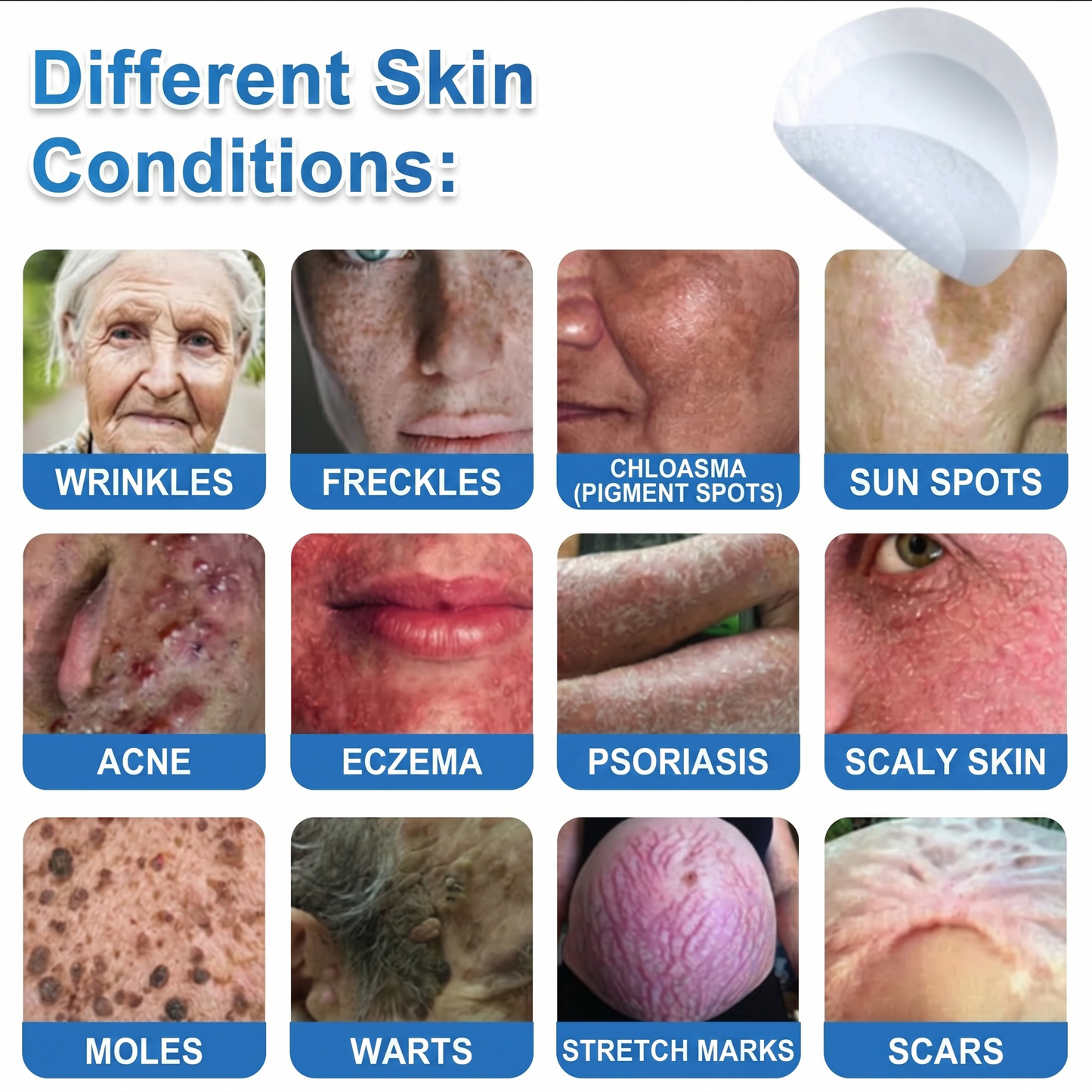 Glimmerly®🌲 2-in-1 Microneedle & Hydrocolloid Patch | Raised Moles,Acne,  Flat Warts & Skin Tags Remover | Improves Wrinkles, Scars & Blemishes | Invisible Pimple Patches for Face & Body | 144 Count