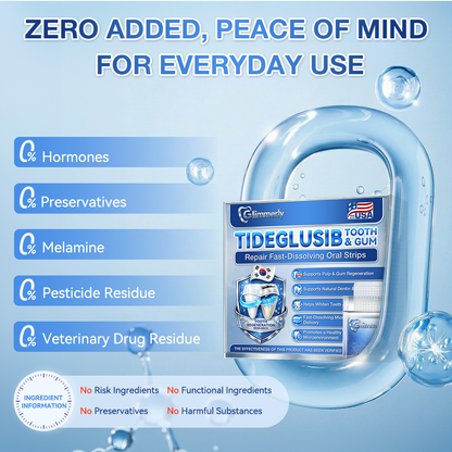 𝑮𝒍𝒊𝒎𝒎𝒆𝒓𝒍𝒚® 🎋 Tideglusib Fast‑Dissolving Tooth & Gum Repair Oral Strips(Supports tooth repair and helps relieve gum discomfort and other common oral concerns)